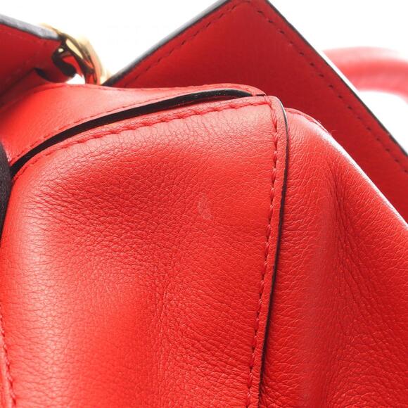 LOEWE Puzzle Bag Medium Handbag Leather Women's Red - Picture 11 of 15